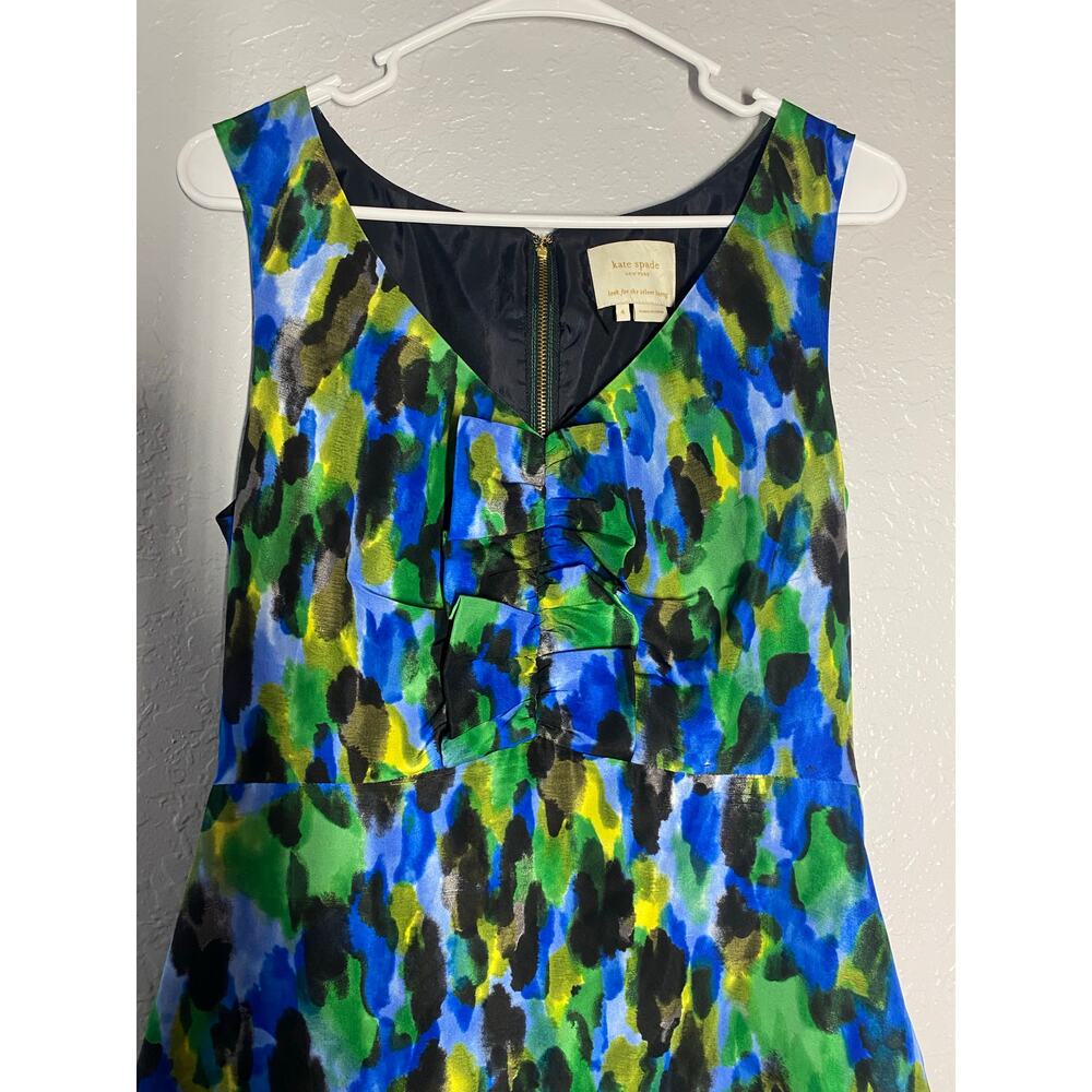 Kate Spade V Neck Abstarct Print Party Dress Event Girly Sz 4 - Picture 2 of 7